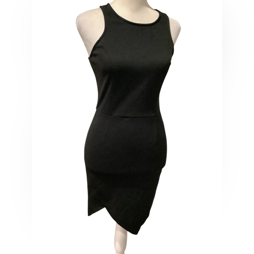 ZING Black Asymmetrical Sleeveless Dress Size S WORN ONCE